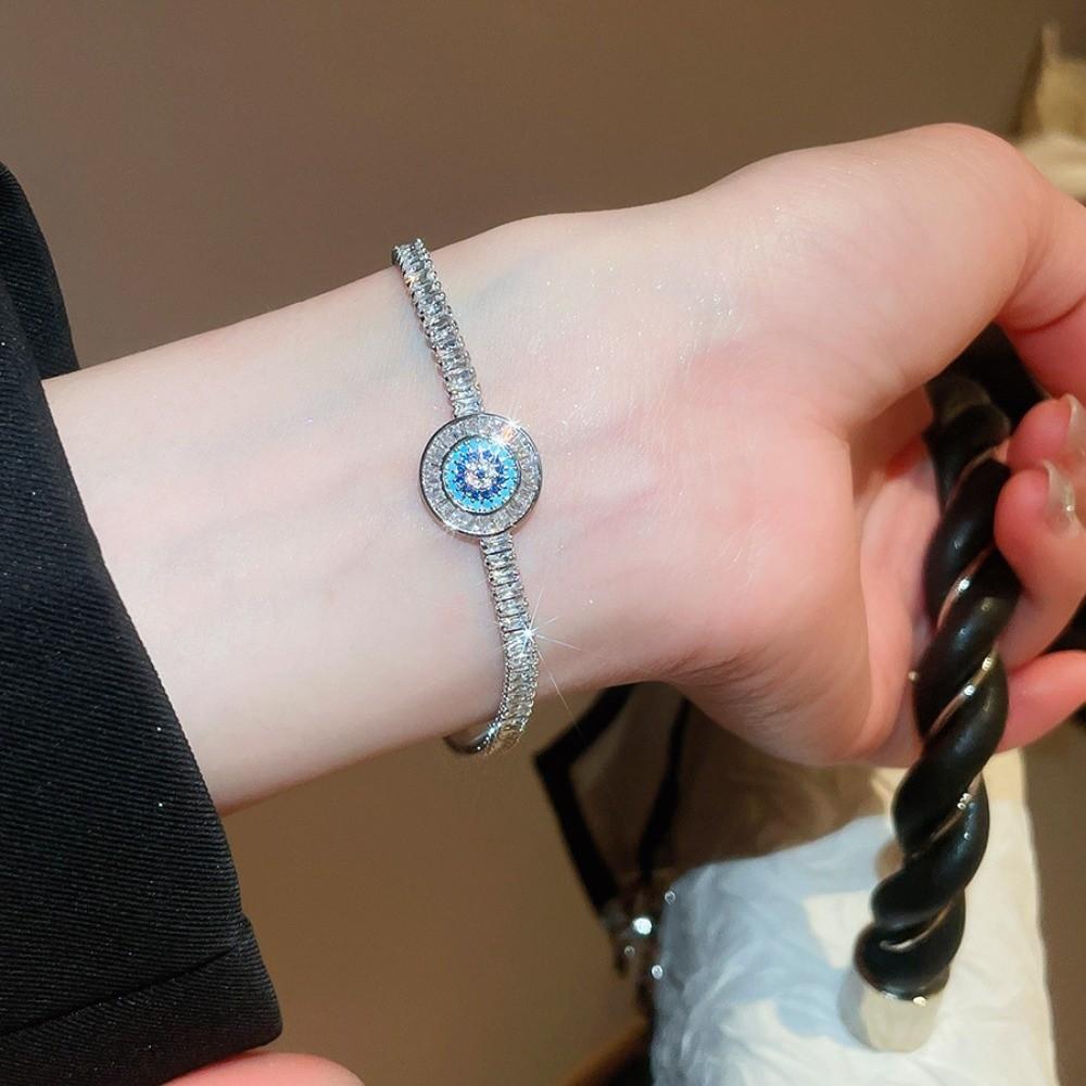 Luxury Vintage Devil's Eye Bracelet Copper Zircon Banquet Clothes Jewelry Party Favors
