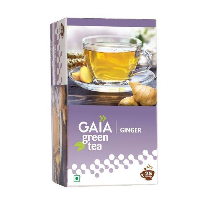 Green Tea with Ginger (25 Pak, 2 G), Green Tea Ginger, Gaia