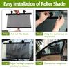 2Pcs Retractable Folding Foldable Car Auto Side Window Baby Sun Shade Shield Cover Roll Curtain Visor