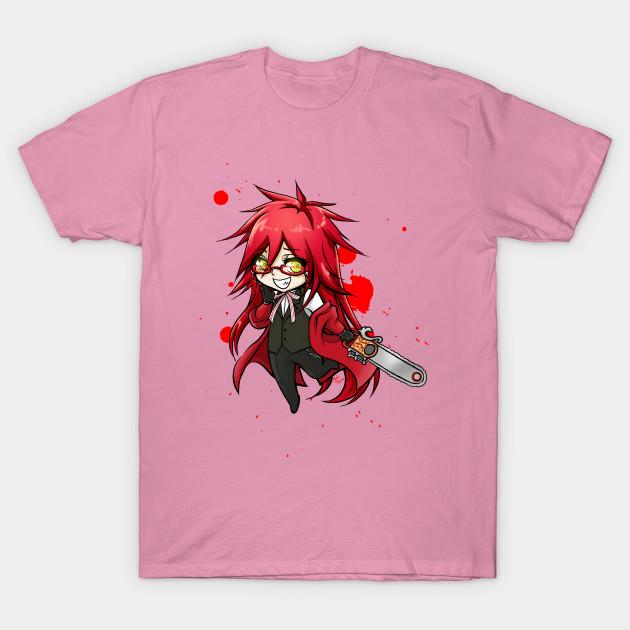 T Shirt Women Kuroshitsuji Grell Harajuku Print Kawaii Tshirt Summer Short Sleeve Female T-Shirt Top Tee