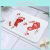 Halloween Bloed Voetspoor Patroon Badmat Met Polyester Stof En Cartoon Ontwerp Voor Badkamer Decor