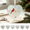 Customized Keepsake for Loved Ones Heart Shaped Acrylic Hanging Pendant Car Rear View Mirror, Christmas Tree Decor Translucent Ornament And
