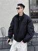 Veste Bomber en Coton Tendance à Col Montant pour Homme - Vêtement d'Extérieur Décontracté d'Hiver