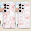 Hülle für Samsung Galaxy Note 20 Ultra 10 S23 Ultra S22 FE S26 S24 S21 S25 Edge S20 Plus Handyhülle Niedliche Rosa Schleife