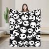 Jack Skellington Pattern Flannel Blanket The Nightmare Before Christmas Awesome Throw Blanket for Sofa Bedding Lounge Bedspread