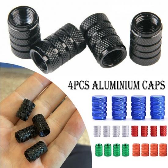 Aluminium Car Wheel Tyre Tire Valve Stems Air Dust Cover Screw Cap Accessories