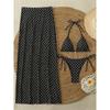 Summer Sexy Bikinis Dot Swimsuits Women Swimwear Push Up Female Beach Swim Wear Bathing Suits Three Piece Bikini Set Pool Bather