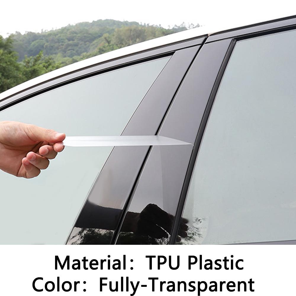 Car TPU/Glossy Mirror Pillar Post Cover For Toyota SIENTA 2015+ Door Trim Window Molding Stickers Plate Accessories Decoration