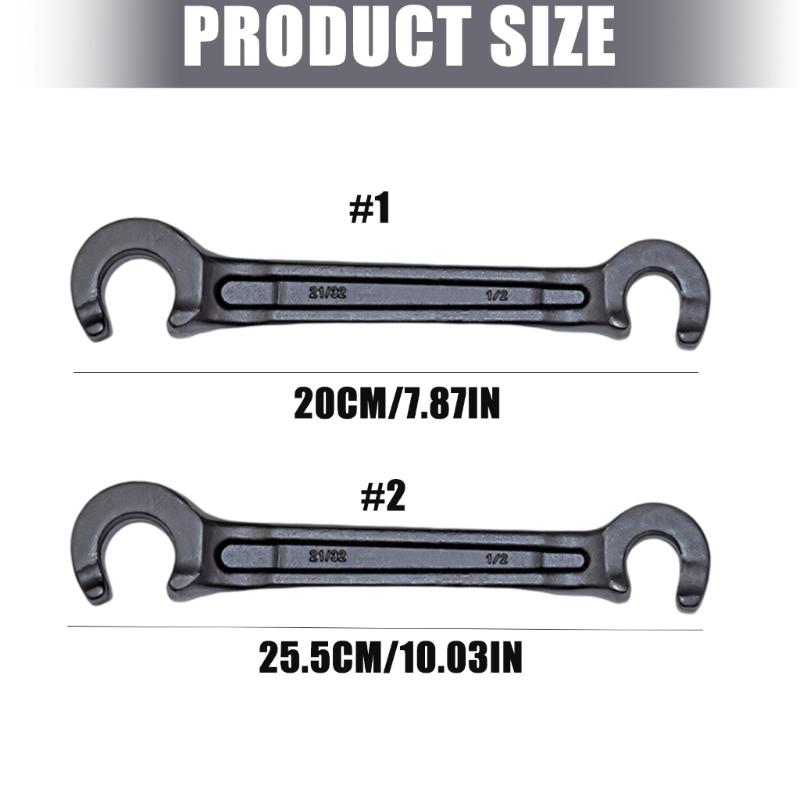 Heavy Duty Alloy Steel Valves Hook Wrench Spanner For Metal Valves With AntiSlip Handle 8Inch And 10Inch Optional