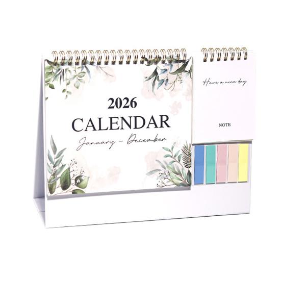 2026 Desk Calendar Small Standing Flip Desktop Calendar Jan. 2026 - Dec. 2026 12