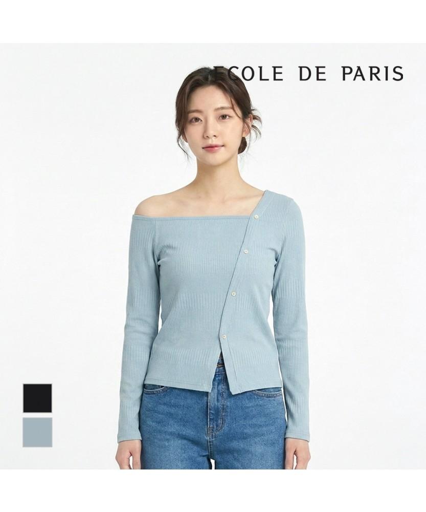 ECOLEDEPARIS Asymmetrical Button Knit_Rb34Kkbm67Z