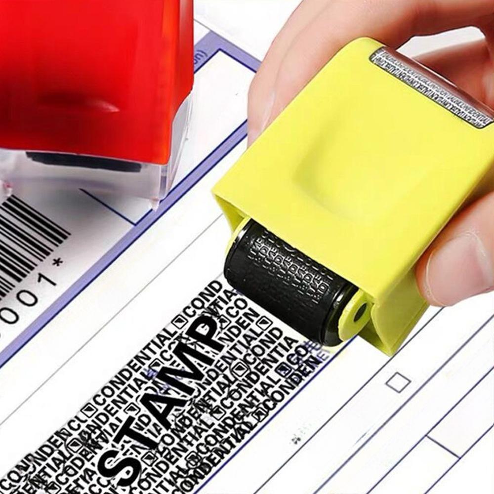 Stamp Roller Anti-Theft Protection ID Seal Smear Privacy Confidential Data Guard Information Data Identity Address Blocker
