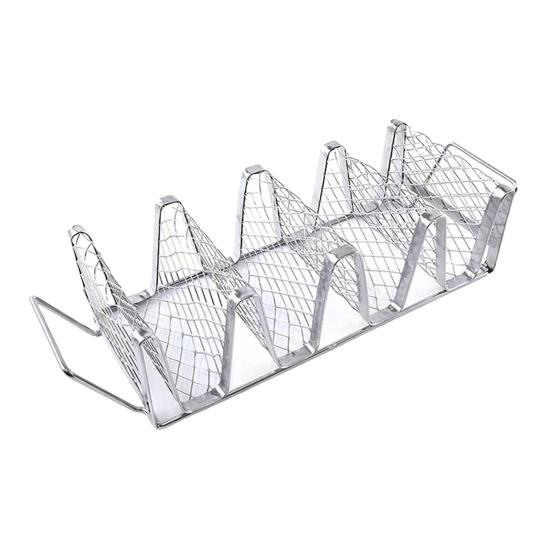 Stainless Steel Taco Holders Taco Shell Holder Stand for Oven Baking Rust-Proof Taco Tray Plates Holds 4 Tacos Rack for Crispy Shells