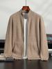 Siping Herren Dicker Kaschmir-Cardigan, Reißverschluss Stehkragen, Warme Strick-Oberbekleidung, Business Casual Wollpullover
