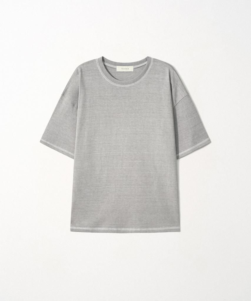 EZIO Pigment Stitch T-Shirt_Light Gray