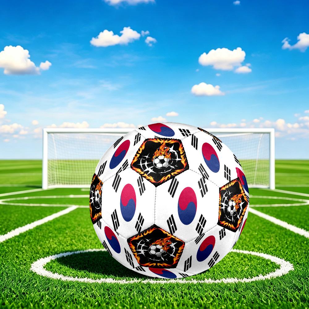 1pc Korean Sports Theme Size 5 Soccer Ball Professional Match Training Football Indoor &Outdoor Sports Ball Lightweight Durable C6647
