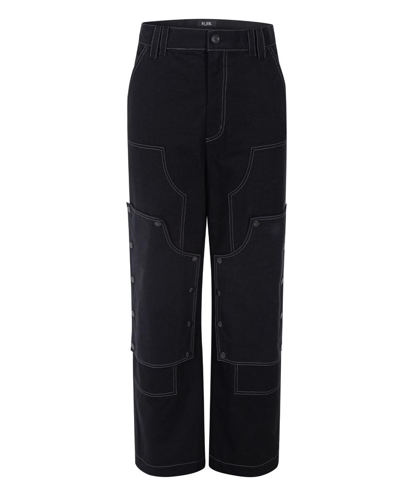 Eichijig Detachable Double Knee Trousers - Black