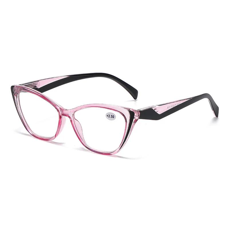 Fashionable HD Reading Glasses for Women Men Vintage Cat Eye Frame Hyperopia Glasses New Style Plus Diopter Eyeglasses for Lady