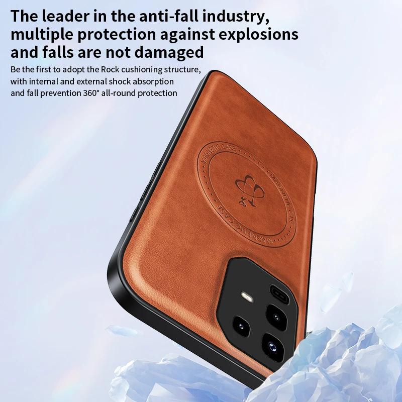 Wireless Charging Magnetic Case for Infinix Note 50 Pro 4G 50 Pro+ 50x 5G Protective Cover PU Leather Hard Back Shell Coque