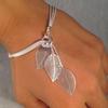 Mode Frauen Schmuck Drahtgeflecht Armband Hohlblatt Armband Hochzeit Verlobungsgeschenk
