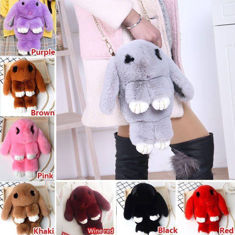 Premium Faux Fur Rabbit Purse Tote Bunny Backpack For Stylish Travel