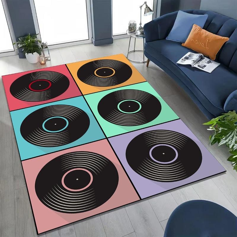 Tapis Musical DJ Écran Bande Tapis pour Chambre Salon Canapé Maison Paillasson Décor Grande Taille Enfant Jeu Tapis de Sol Antidérapant