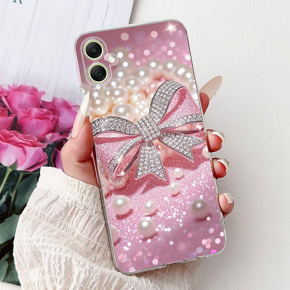 For Samsung A05 Case Clear Cute Cat Fashion Flowers Cool Painted Back Cover For Samsung Galaxy A05 Phone Case SM-A055F SM-A055M