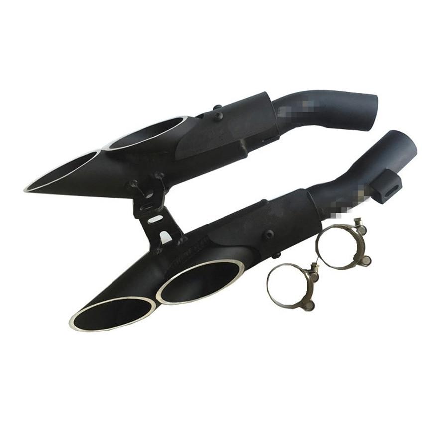 Motorcycle Exhaust System Dual Pipe Slip On Middle Pipe For Kawasaki Z1000 10-17