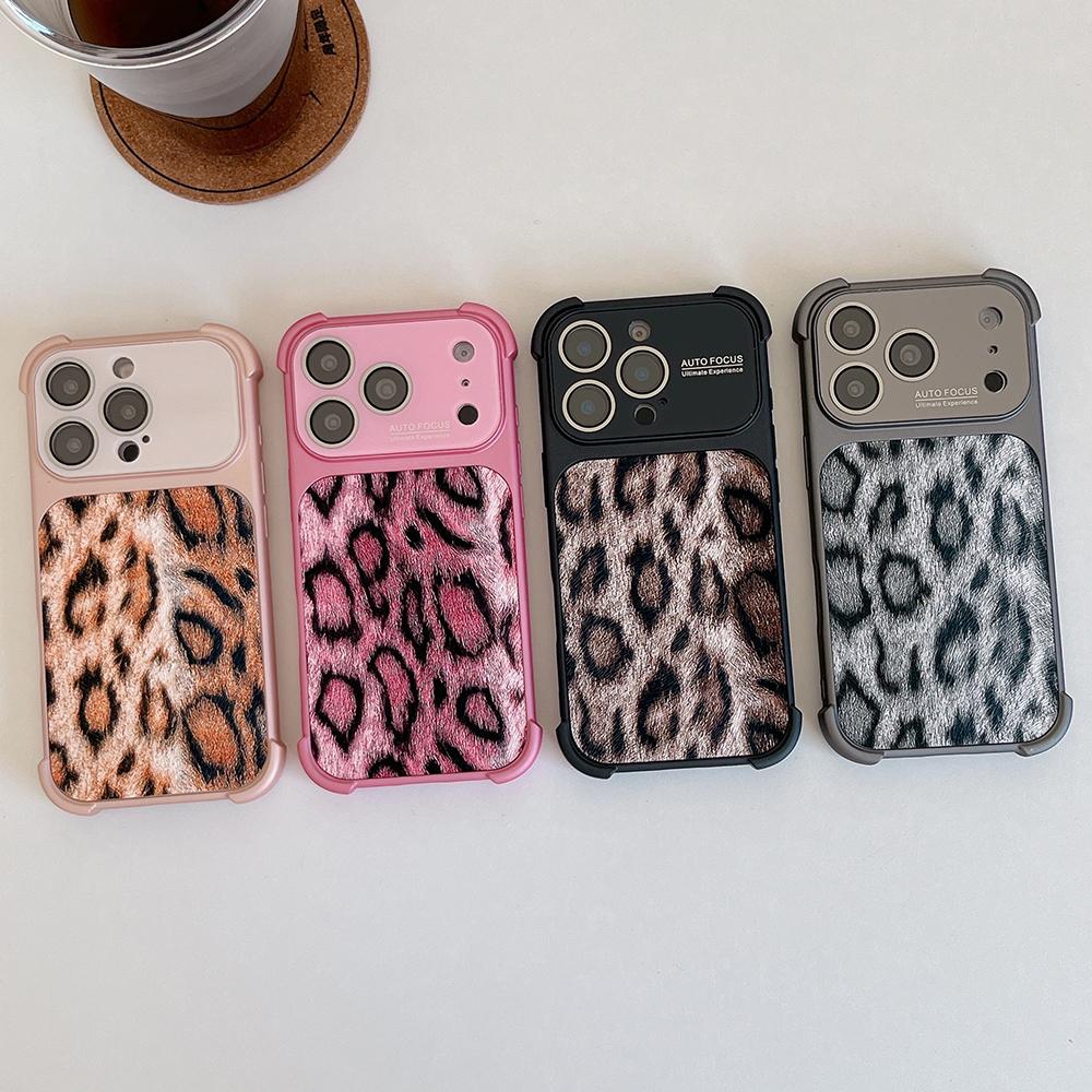 Leopardenmuster Große Fenster Handyhülle Für iPhone 17 16 15 14 13 Pro Max Weiche Ecken Stoßfeste Silikonhülle