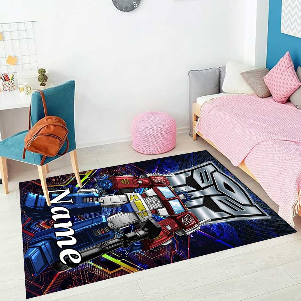 Transformers Fans (8) Customize your name rug, office chair cushion, home bedroom living room gift.