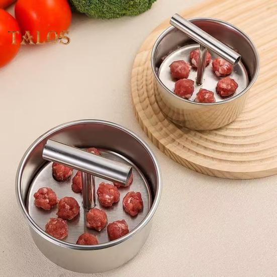 Stainless Steel Meatball Maker 6/12 Balls Manual Meat Baller Machine Kitchen Extruded Meatball Making Press Easy Clean Meatball Making Tool for