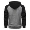 Sudaderas con capucha con cremallera y manga raglán para hombre Ropa deportiva holgada Sudaderas con capucha Chaquetas para hombre