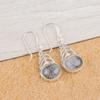 Natural Black Rutile Gemstone 925 Sterling Silver Jewelry Dangle Earrings 1.64" CE-1-26