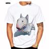 Summer Fashion Round Neck Comfortable T-shirt Short Sleeve Dog Print Lightweight