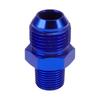 A ABSOPRO Female Flare Reducer Hose Fitting Adapter TF AN10 3/8 NPT Fuel Line Connector Aluminum Blue