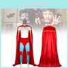 Vibrant Mexican Wrestler Cape Robe Costume For Festive Halloween Celebrations