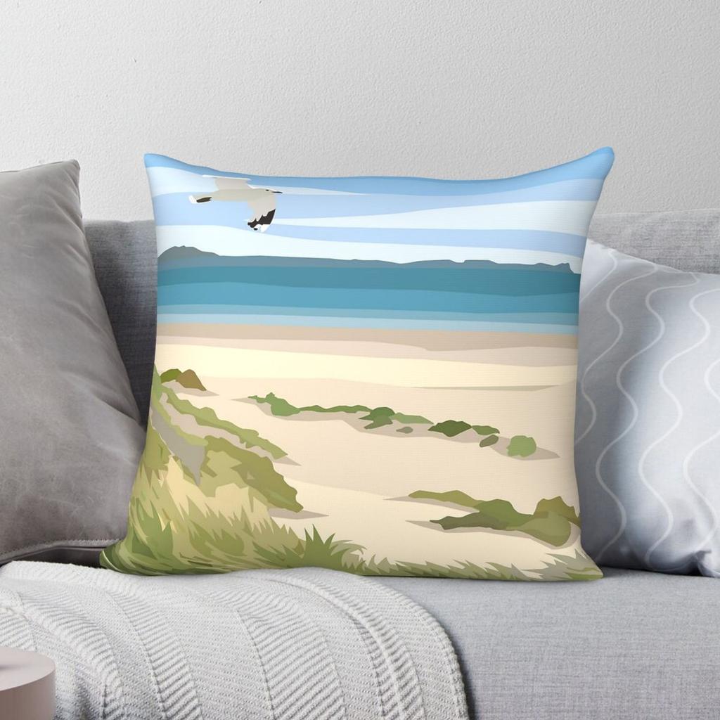 Rhosneigr Beach Anglesey North Wales Square Pillowcase Polyester Linen Velvet Printed Zip Decorative Home