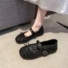 New 2025 Summer Breathable Woven Hollow Out Slip-On Women's Shoes Butterfly Knot Single Strap Versatile Fashionable Mary Janes