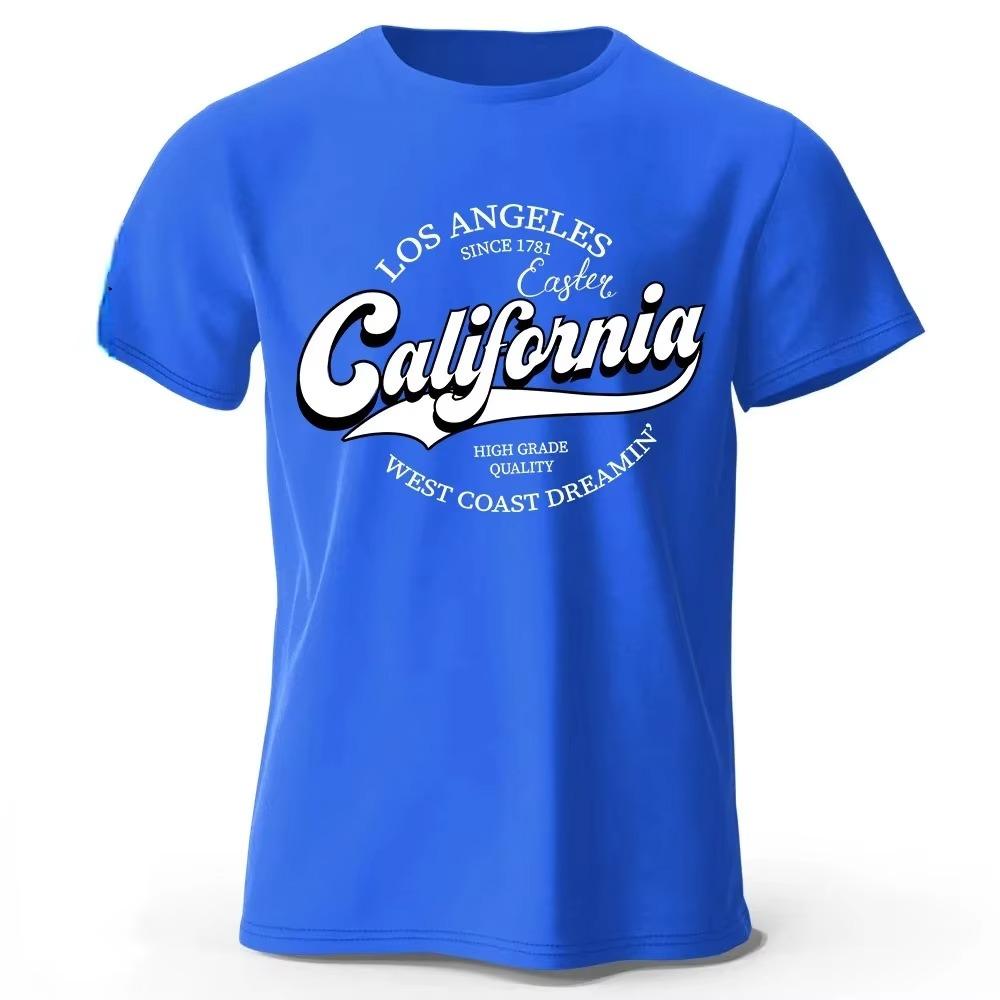 Zomer Mode Zwaargewicht Retro Heren Engelse Letters 100% Katoen Gedrukt Ronde Hals Hoogwaardige Casual Fitness Straat T-shirt