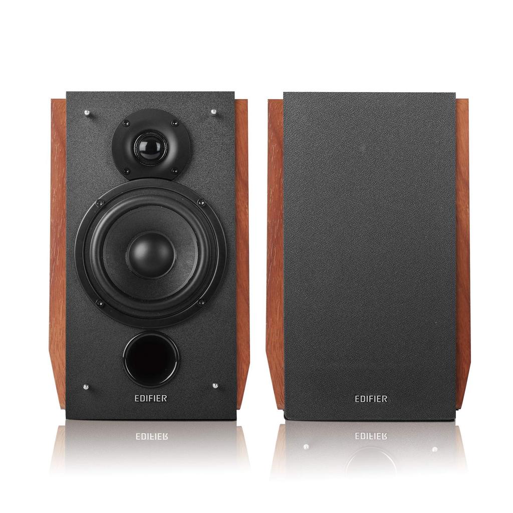 Edifier R1700BTs Active Bookshelf Speaker Bluetooth 66W RMS Amplifier Inch Tweeter and 4 Inch Bluetooth aptX Subwoofer 2 Reddish Brown 2-way V5.0,