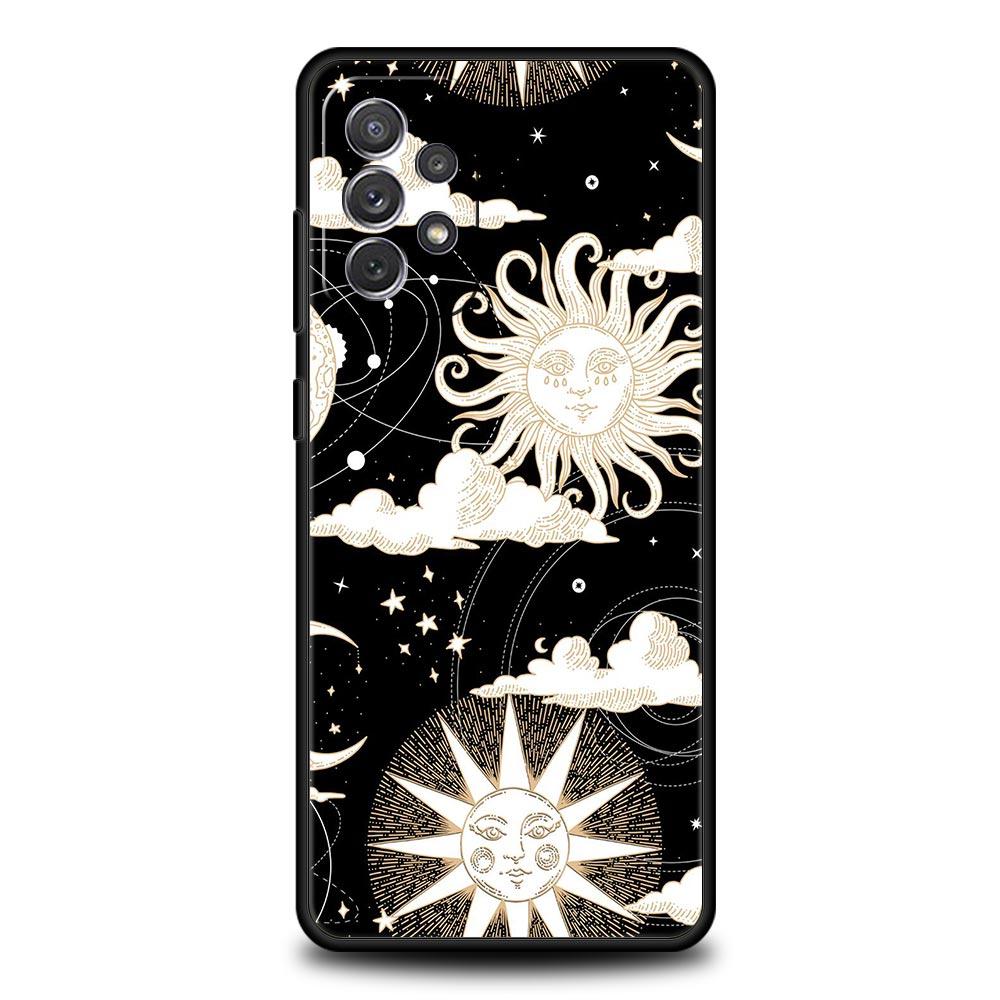 Mond Sonne Handyhülle Für Samsung Galaxy A17 A07 A55 A35 A25 A15 A05s A33 5G A31 A23 A21s A13 A41 A73 A53 A51 A71 A03s S10 Hülle
