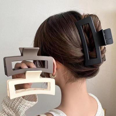 Square Hair Clip Cutout Big Size King Hair Pin Matte