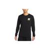 Logo Printed Fitted Long Sleeve T-Shirt Men Tops Black DZ2748-010
