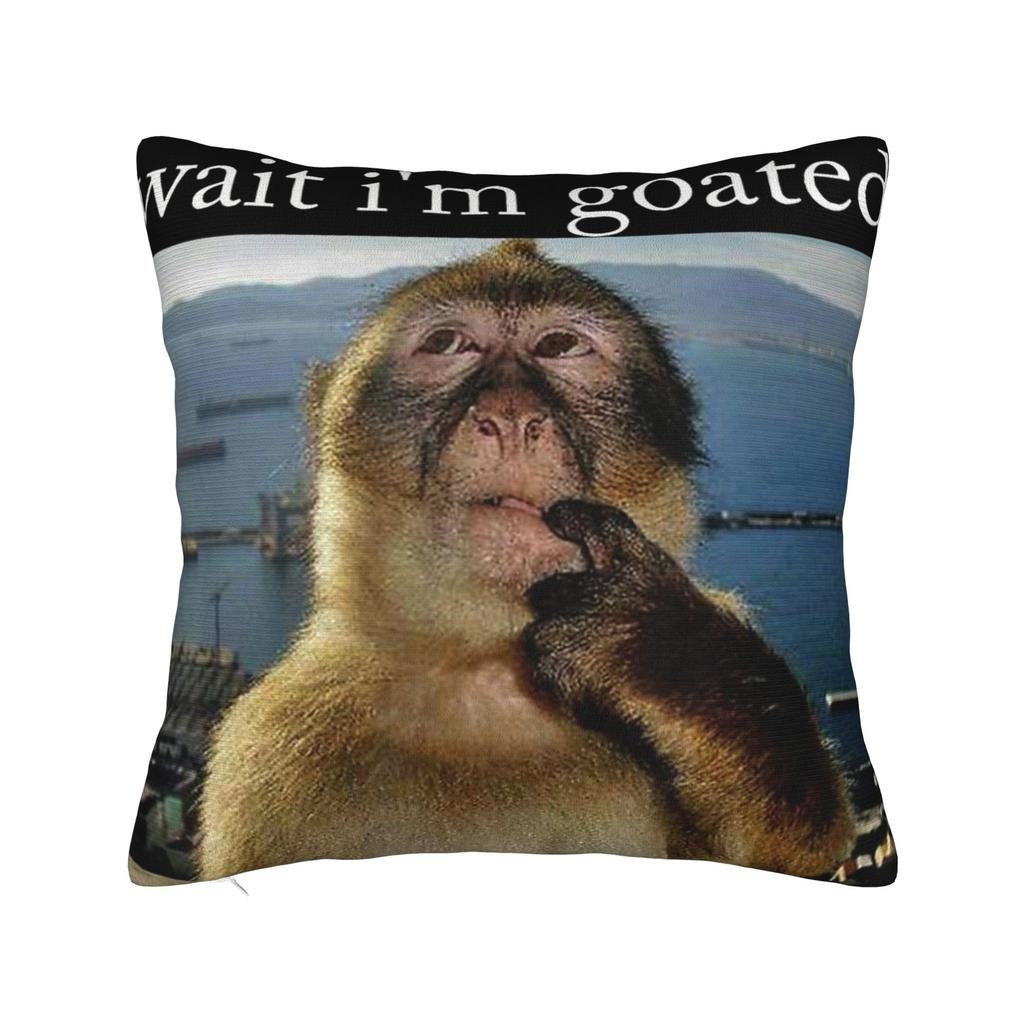 Decorative Pillowcase Thinking Monkey Meme Accessories Car Throw Pillow Case Cover Square Multi Size