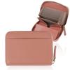 Mini Wallet Genuine Leather Wallet for Women Large Accordion Card Coin YKK Zipper Perfect Gift [Belleza Eterna] - Bi-fold - Compact, Capacity, Slots,