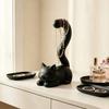 Cat-Shaped Ring Stand, 3D Printed Cat Tail Jewelry Display Holder, Funny Animal Figurine Desktop Organizer for Home Office Decor