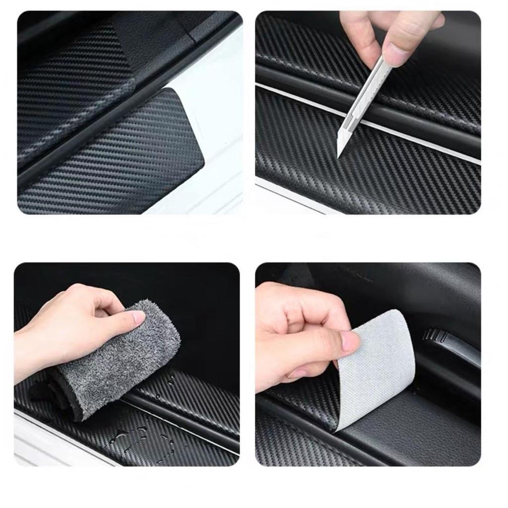 Car Door Sill Stickers Accessories for Ssangyong Actyon Rexton Korando Rodius Kyron Tivoli Musso XLV Stavic Turismo Accessories
