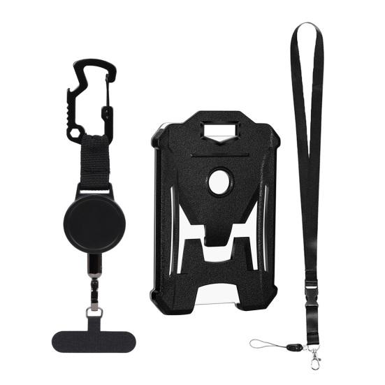 Keychain Retractable Phone Holder with Lanyard Easy To Carry Lightweight Cell Phone Tether Tag Adjustable Rotation Secure Lock Anti-Theft Cable Phone