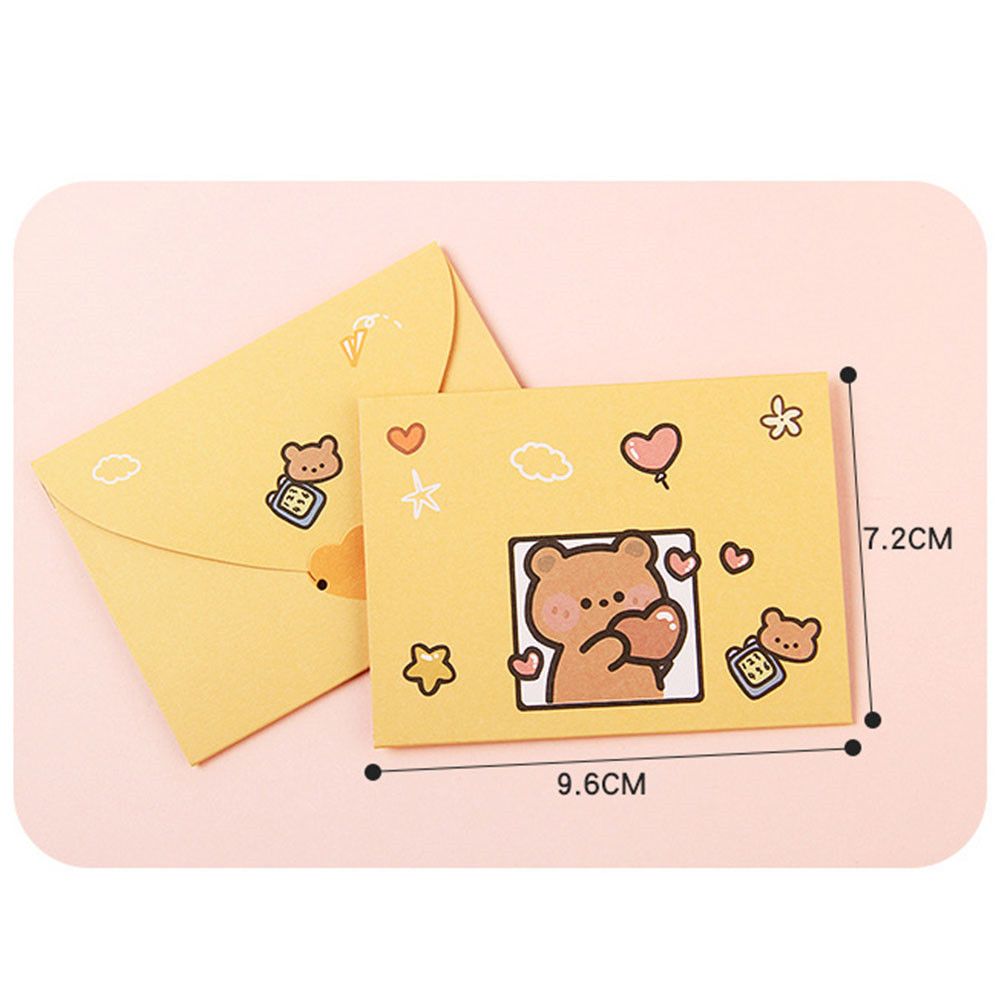 Cartoon Gift Decoration Postcard Greeting Card Birthday Card Blessing Thank Envelope Letter Paper