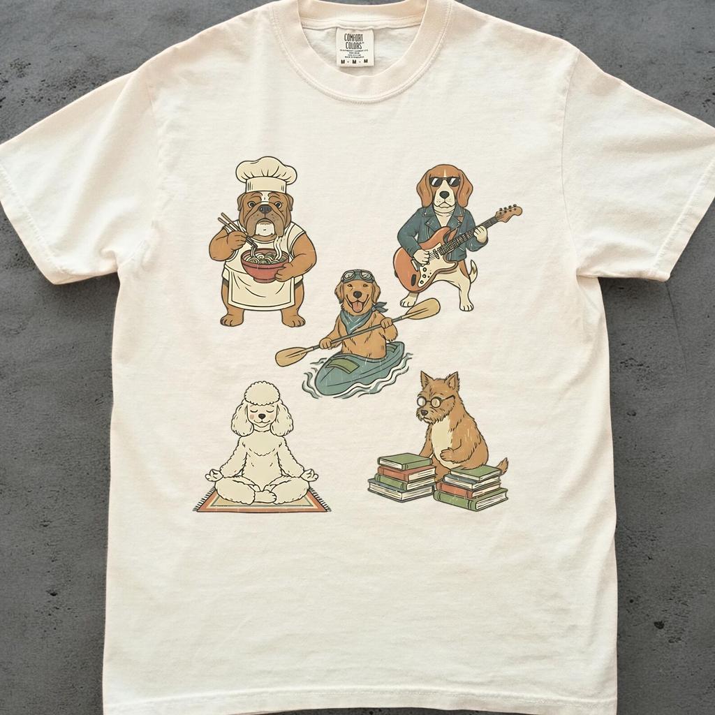 Dog Shirt, Cute Dog Lover Tee, Funny Animal Graphic T Shirt, Comfort Colors Dog Mom Gift, Dog Dad Shirt, Puppy Lover Top